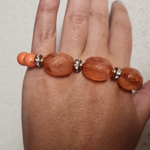 Charming Charlie Peachy 🍑 Fashion Stretch Beaded Bracelet